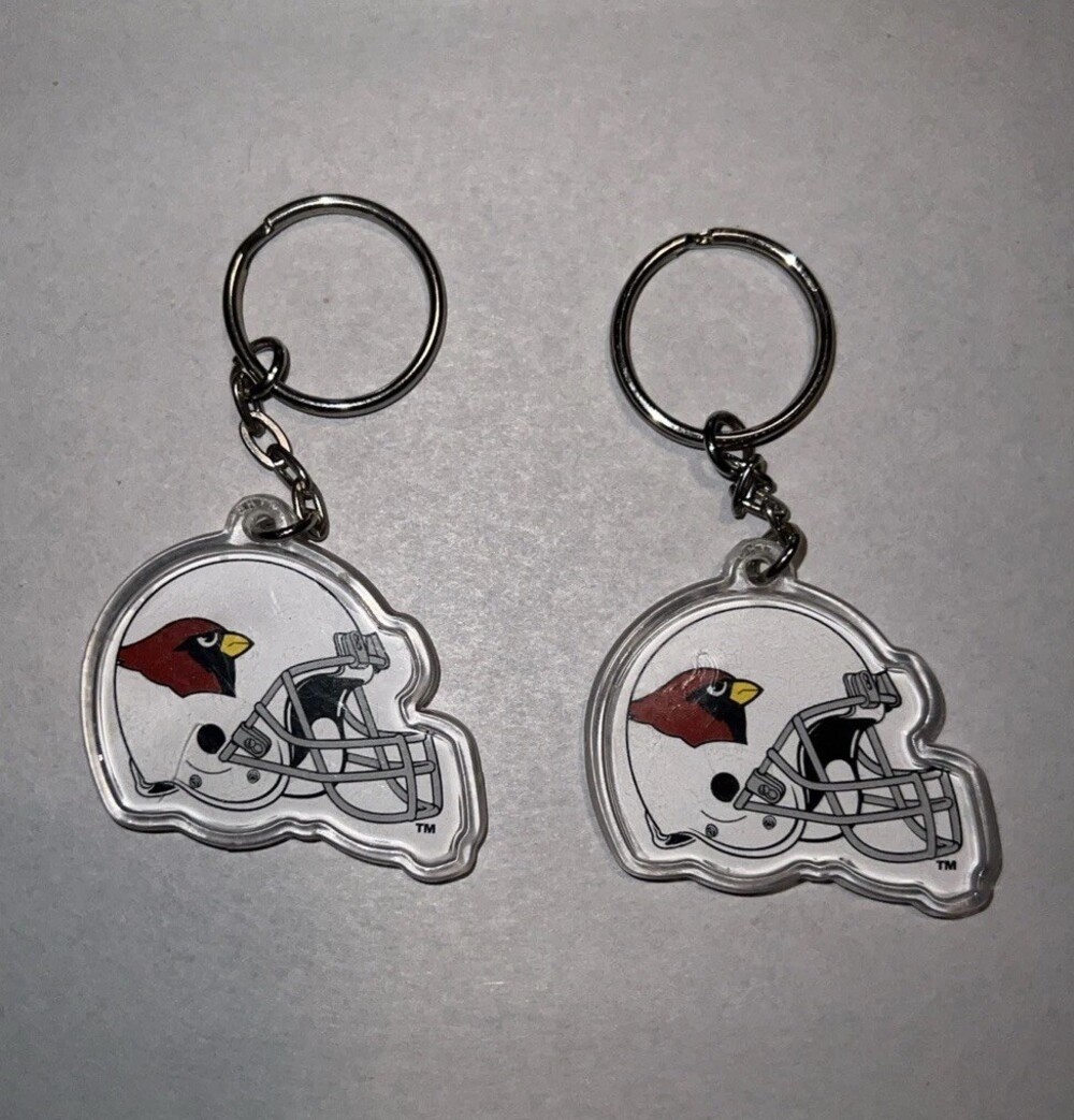 2 NFL Vintage Arizona cardinals Keychains Acrylic